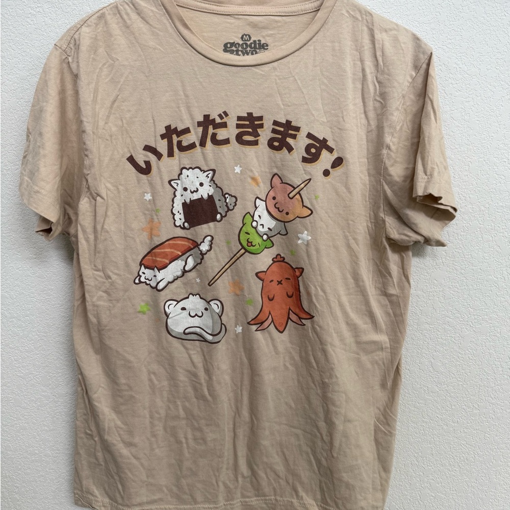 Goodie Two Sleeves Tan Graphic Tee
